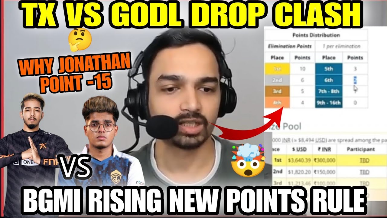 🚀 tx vs godl drop clash 🔥 bgmi rising new points rule 🤯 - YouTube