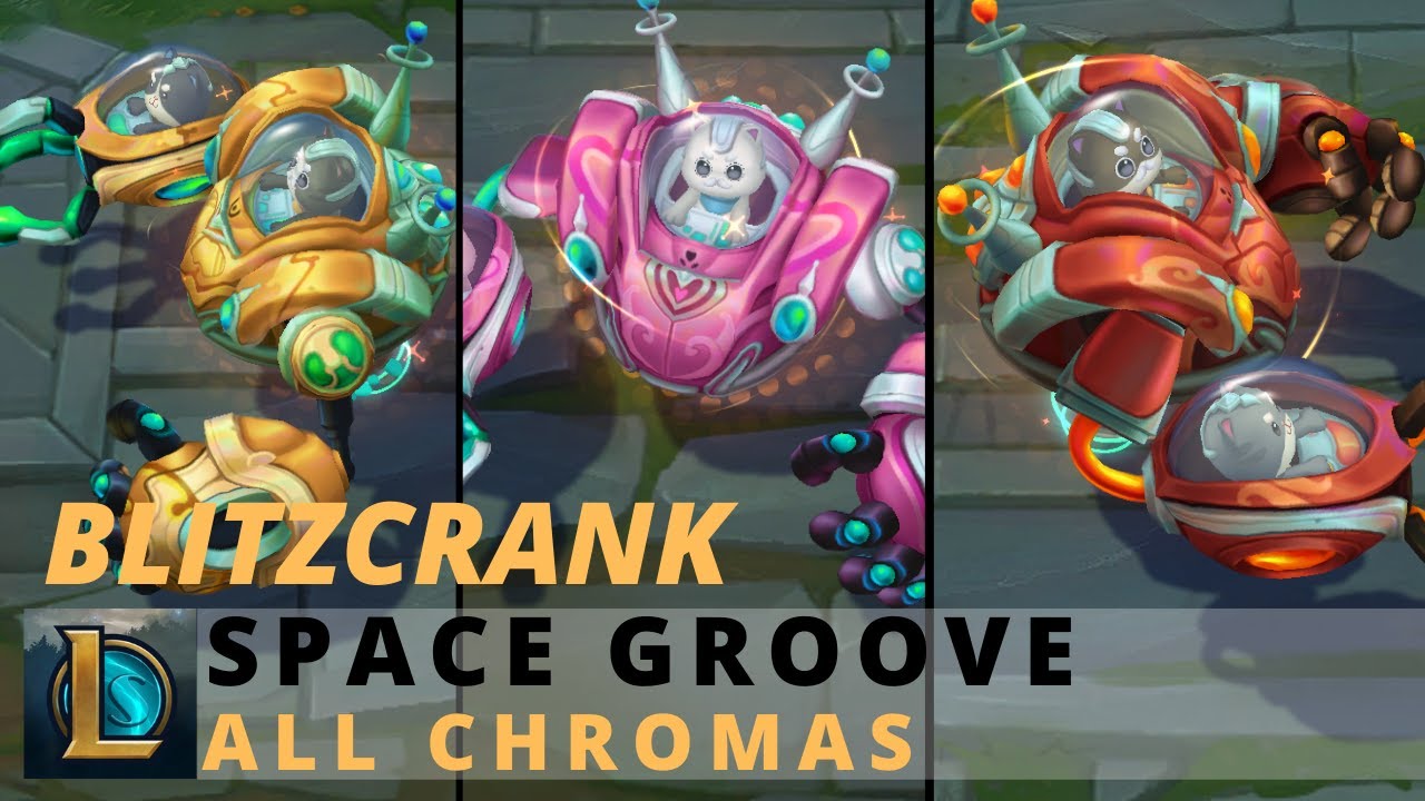 Space Groove Blitzcrank All Chromas - League of Legends - YouTube