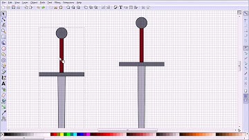 Inkscape Tutorial Making a Simple Sword Graphic Using Basic Shapes and the Bezier Curves Tool