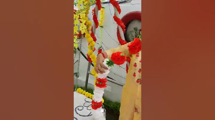 #shorts Haldi Decoration Ideas at Home | DIY Haldi decoration | Haldi decoration with flowers