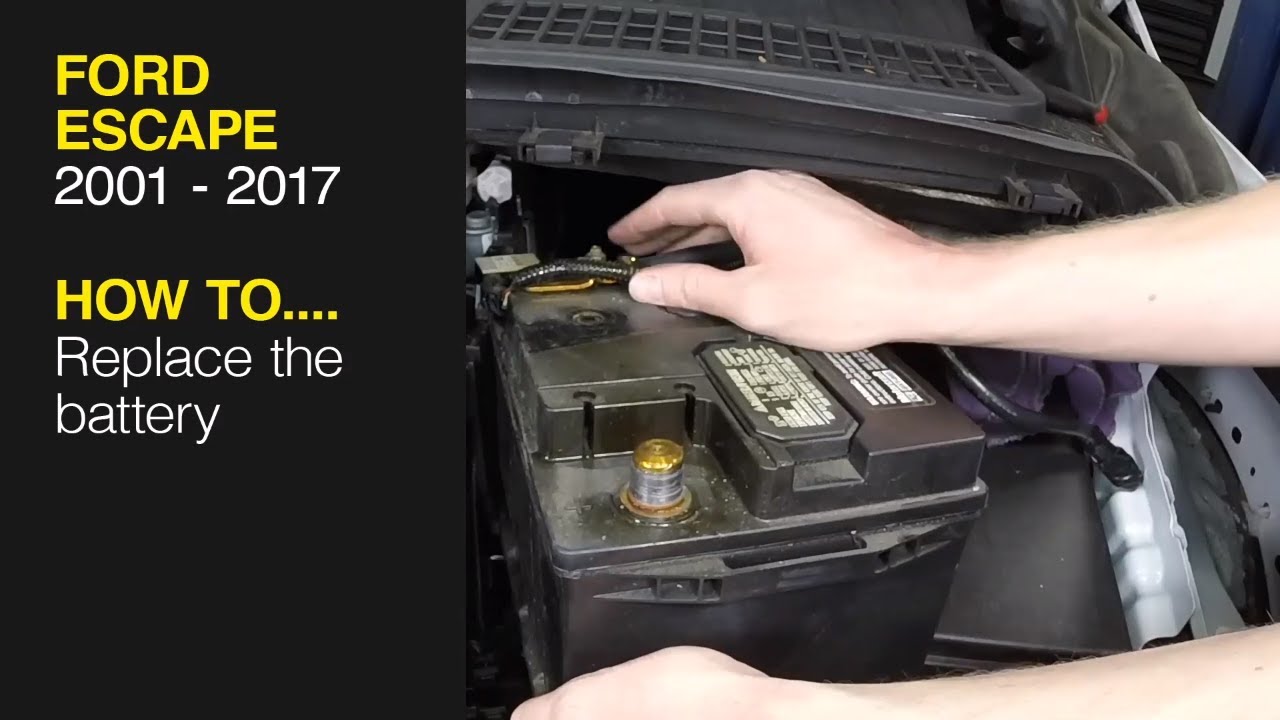 How to Replace the battery on the Ford Escape 2001 - 2017 - YouTube