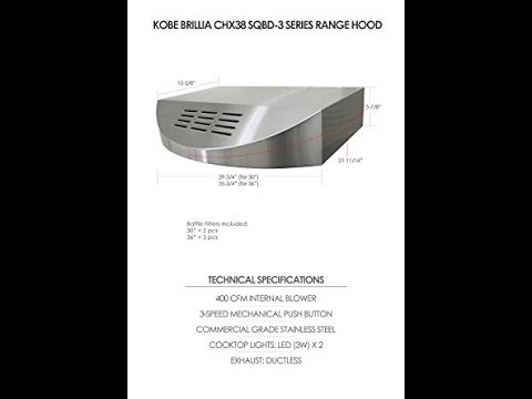Kobe Chx3830sqbd 3 Brillia 30 Inch Ductless Under Cabinet Range Hood Kobe Chx3830sqbd 3 Brillia 30 Inch Ductless Under Cabinet Range Hood Sd 400 Cfm Led Lights