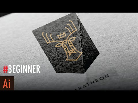 line-art-logo:-deer-|-illustrator-tutorial