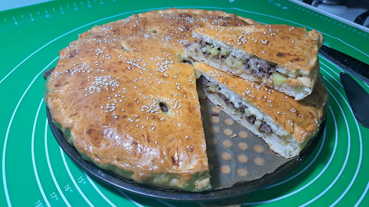 Мясной Пирог к Празднику  Тесто Дрожжевое Воздушное 