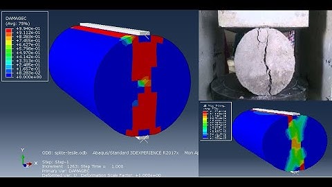 #ABAQUS tutorials : splitting #tensile strenght of #concrete
