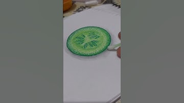 I tried to draw realistic cucumber slice ! #drawing #realistic #trending #shorts #art