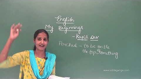 STATE 9TH - ENGLISH - MY BEGINNINGS - PART 2