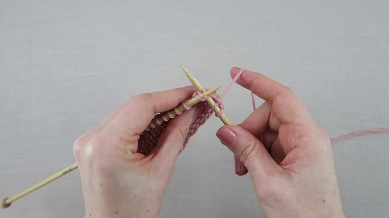 How to knit two stitches together or k2tog (USA) - YouTube