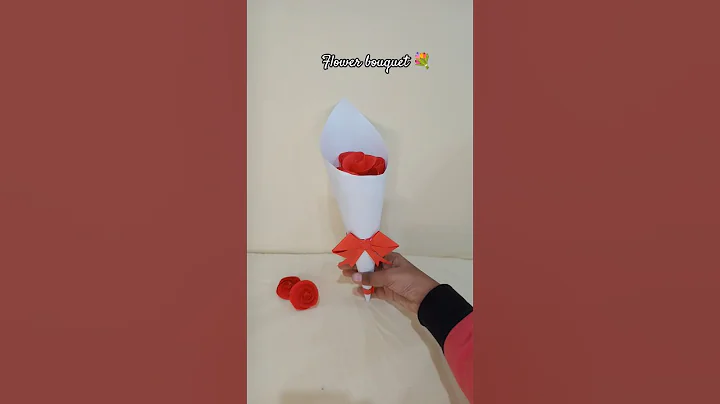 Diy flower bouquet 💐#howtomake #diy#craft#shorts