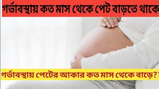 গর্ভাবস্থায় কত মাস থেকে পেট বড় হয়