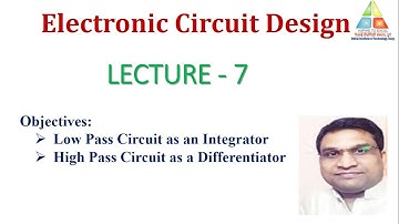 Low Pass RC Circuit as an Integrator and High Pass RC Circuit as a Differentiator