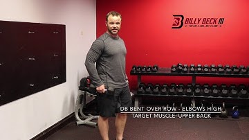 *DB Bent Over Row - Elbows High