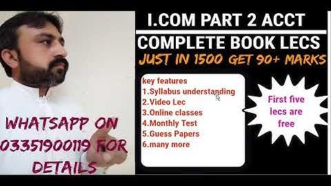 I.com Part 2 Accounting complete syllabus and paper pattern I Complete Book Lectures #ICOMPART2