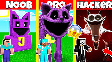 CATNAP POPPY PLAYTIME CHAPTER 3 DEEP SLEEP HOUSE BUILD CHALLENGE - NOOB vs PRO vs HACKER / Animation