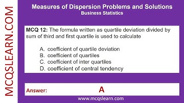 Measures of Dispersion Quiz Questions Answers | Class 12–9 | Dispersion Notes PDF | Ch 6 Quiz | App