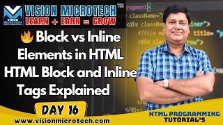 Block vs Inline Elements in HTML | HTML Block and Inline Tags Explained
