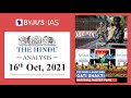 'The Hindu' Analysis for 16th October, 2021. (Current Affairs for UPSC/IAS)