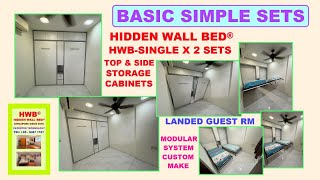 Landed Guest Rm Simple Basic Sets. HWB Single X2 +Top &amp; Side Storage. for elderly 1st floor.HWB HUB.