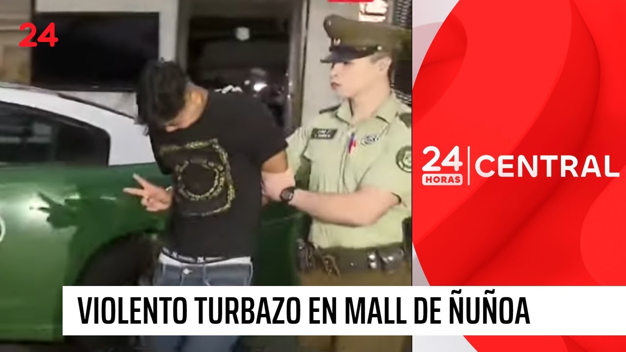 Violento turbazo en mall de Ñuñoa | 24 Horas TVN Chile