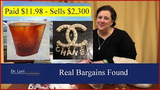 Real Bargains Found Shopping | Chanel & Gold Jewelry, Glass, Minton China, Prints by Dr. Lori