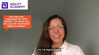 SAFe® DevOps course review by Ingrid, Management Consultant. Australia.