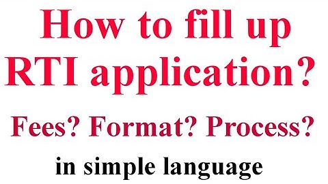 RTI application file process || fees || modelformat & application in offline mode