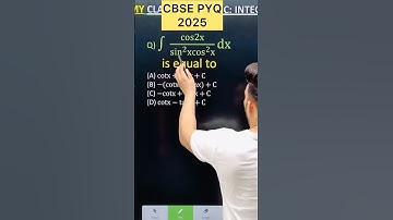 Q) Integrayion  ∫ cos2x/(sin^2 xcos^2 x) dx 2026 Integration PYQ 2025 MathsClass 12 #maths #cbse2026