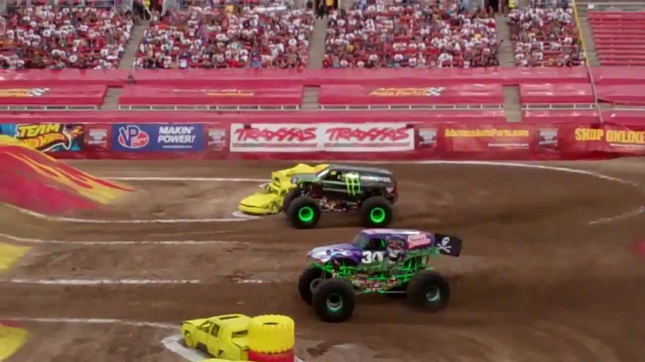 2012 MONSTER JAM WORLD FINALS XIII PRACTICE RUNS 3/23/2012 YouTube