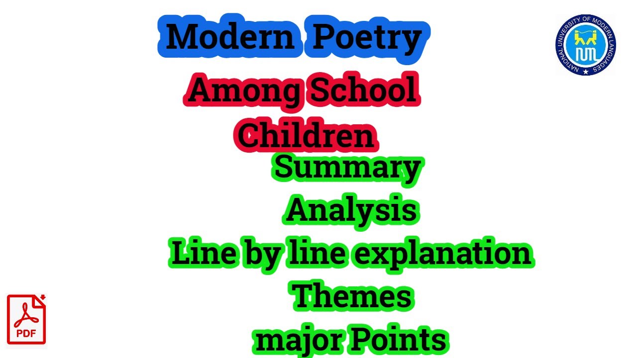 Among School children summary of among school children Among School