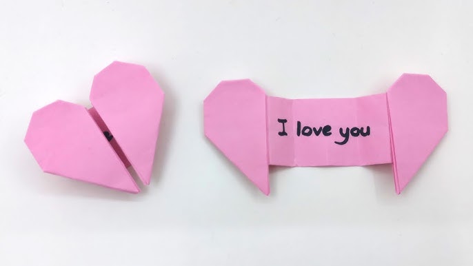 Origami Post-it® Note Heart with Message »