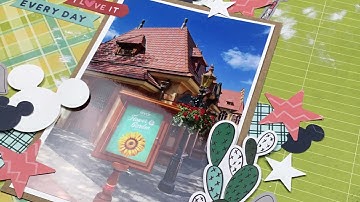 Scrapbook Process: EPCOT // 30 Days of Sketches // Scraptember