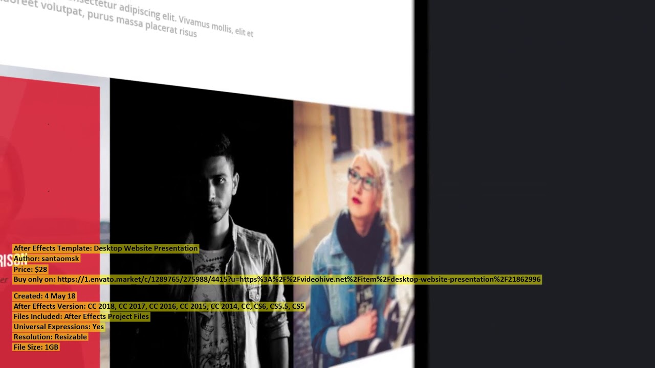 Desktop Website Presentation | After Effects Template | VideoHive