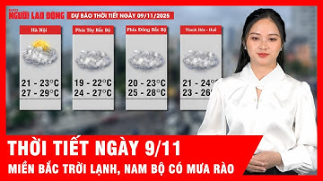 Thời tiết ngày 9/11: Miền Bắc trời lạnh, Nam Bộ có mưa rào | Tin tức