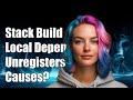 What can cause `stack build` to keep unregistering local dependencies every time?