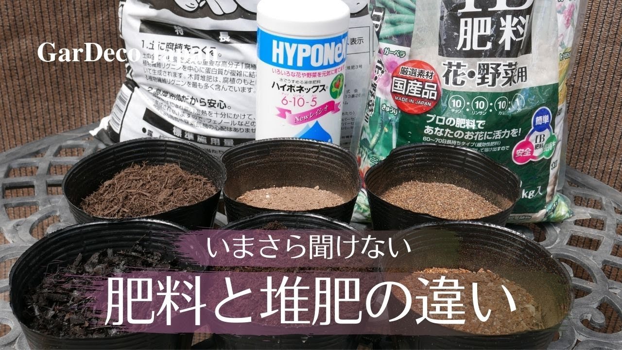 いまさら聞けない 肥料と堆肥の違い Youtube