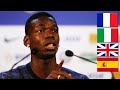 Paul pogba speaking 4 different languages  spanish italian french  english