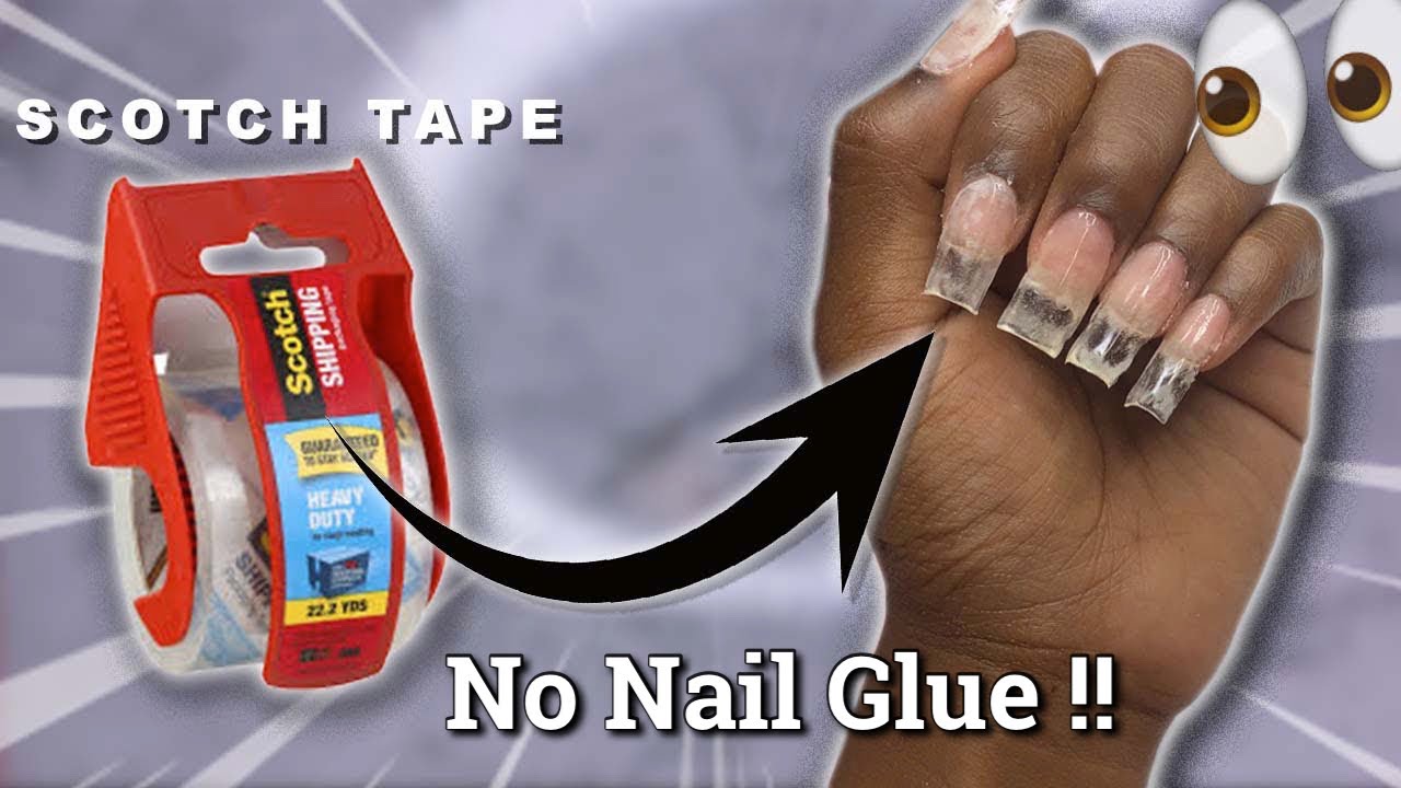 5 minute craft nail hacks Tape Nails! Fake nails at home YouTube