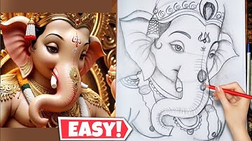 How to draw Lord Ganesha step by step | Lord ganesha pencil drawing | Ganapati Bapa Drawing
