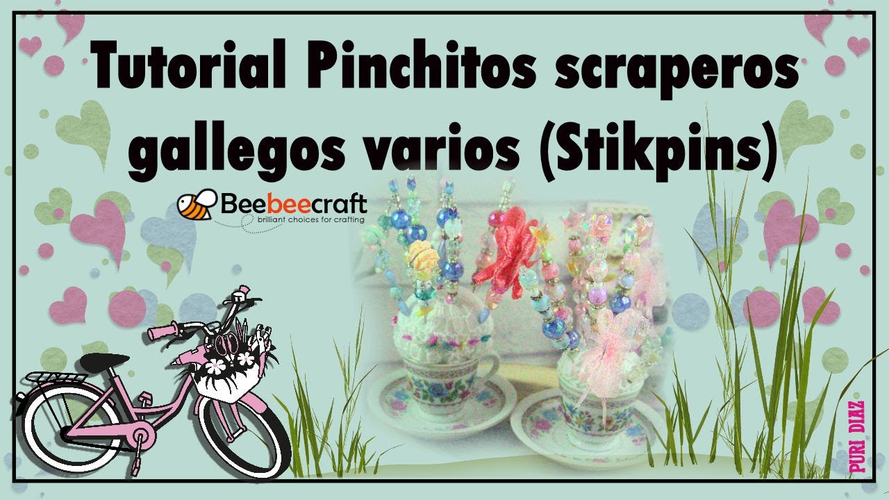 🎀Tutorial pinchitos scraperos Gallegos y para desatascar pegamentos con material beebeecraft