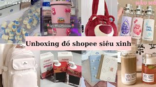 [Shopee haul] Unboxing mọi thứ trên shopee: mỹ phẩm, quần áo, balo, túi, bình nước