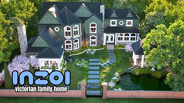 inZoi Cozy Victorian Home Speed Build | Victorian Style inZoi Mansion + Lofi Beats | Pond + Gazebo