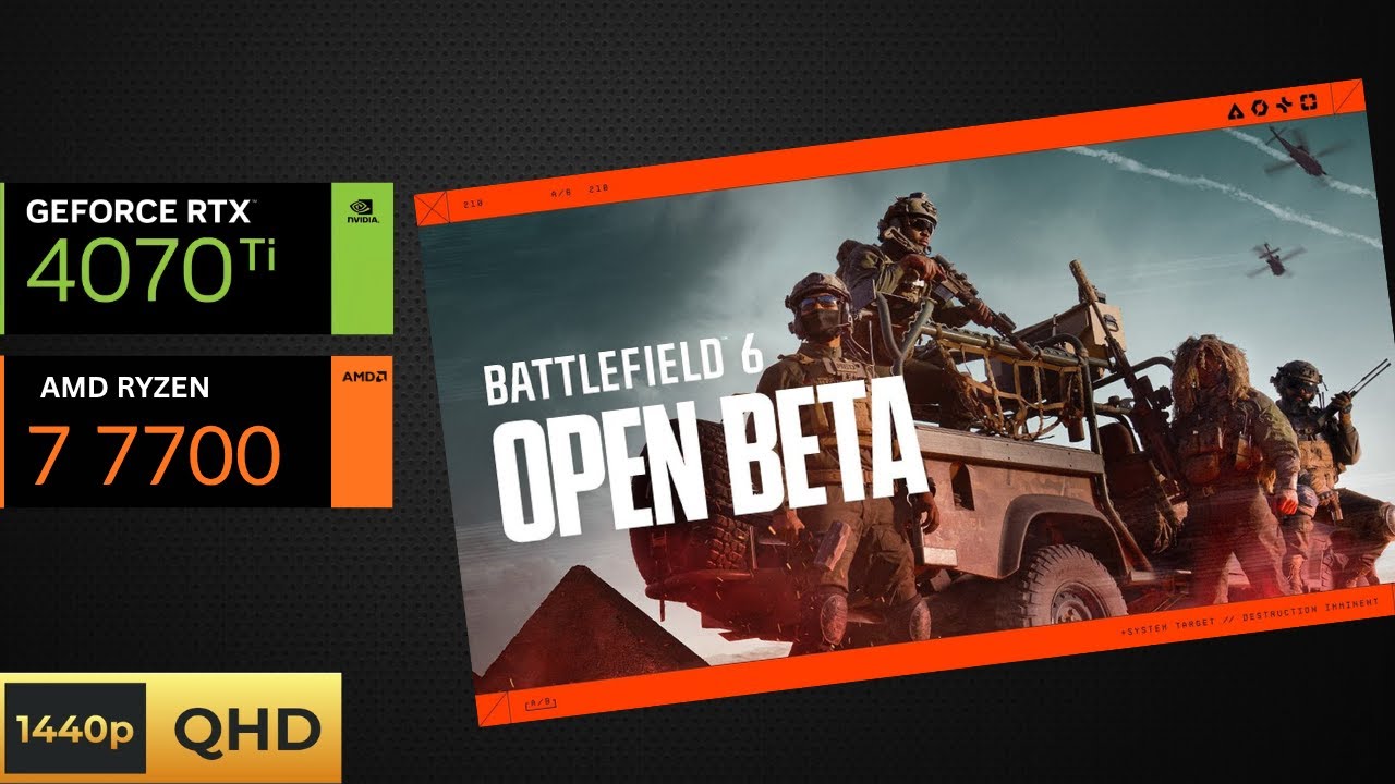 Battlefield 6 beta - RTX 4070 Ti 12GB + R7 7700 - DLSS QUALITY - 1440p60