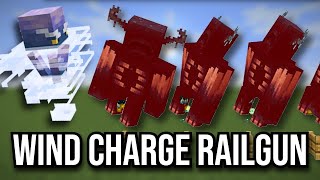 Minecraft Wind Charge Stasis Chamber, Railgun, and Launcher