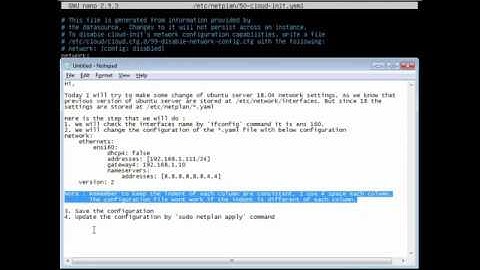 Configure Static IP on Ubuntu Server 18.04