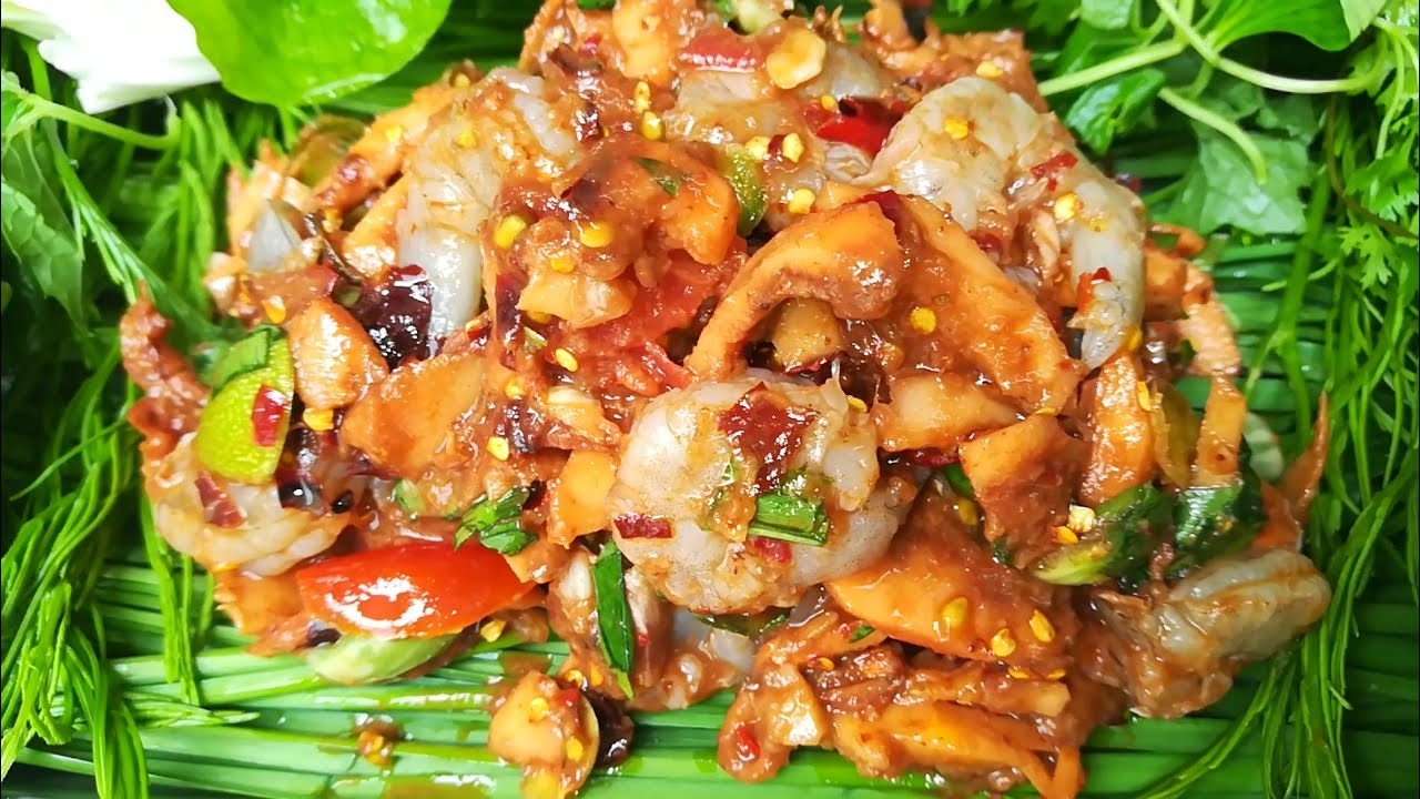 ส้มตำกระท้อนกุ้งสด