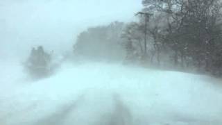 Blizzard conditions near Eastham, MA