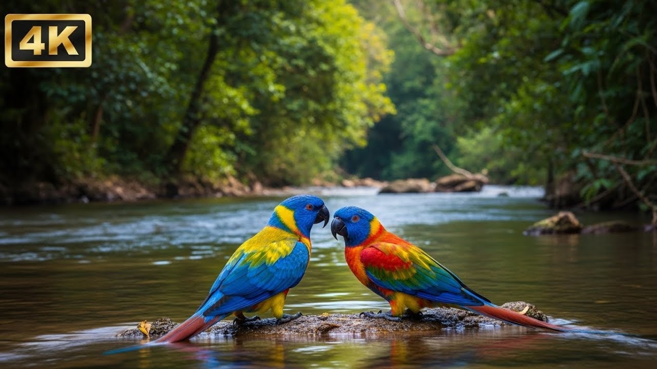 Healing Forest River Piano with Gentle Birds for Meditation, Sleep, Focus and Inner Peace