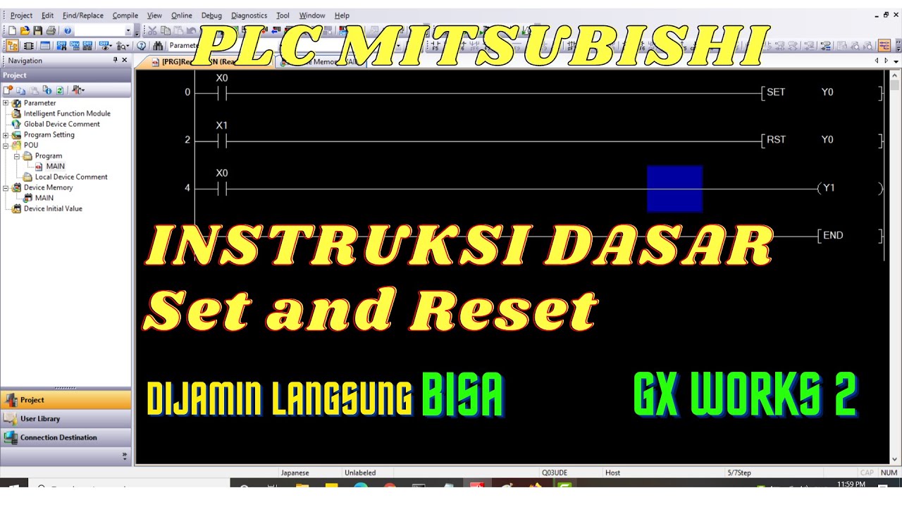 Instruksi Dasar PLC Mitsubishi - Instruksi Set Reset PLC Mitsubishi ...