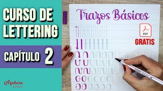 👩‍🎨 CURSO de LETTERING: TRAZOS BÁSICOS   PLANTILLA PDF GRATIS (CAP. 2)