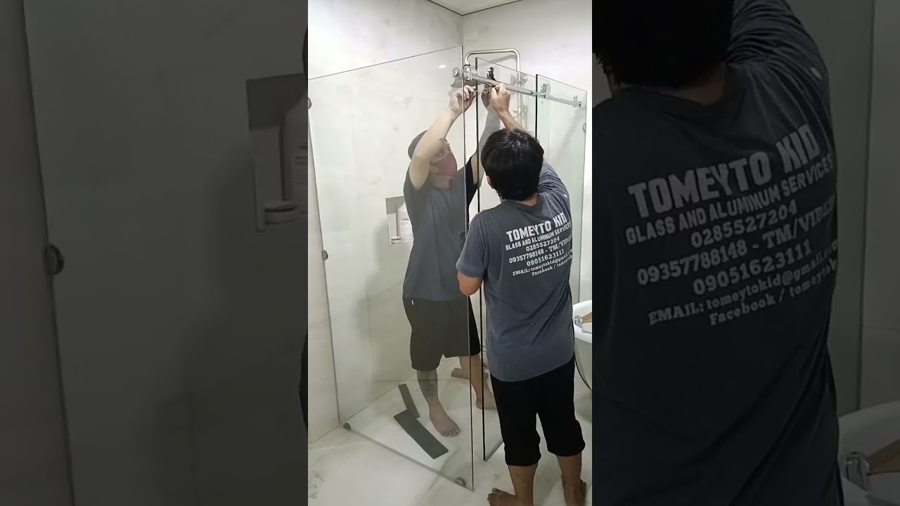 L TYPE SHOWER ENCLOSURE FRAMELESS TEMPERED GLASS ROBINSON CIRCLE ORTIGAS PASIG CITY